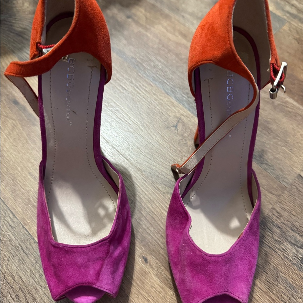 BCBGeneration Pink and Orange Heels
